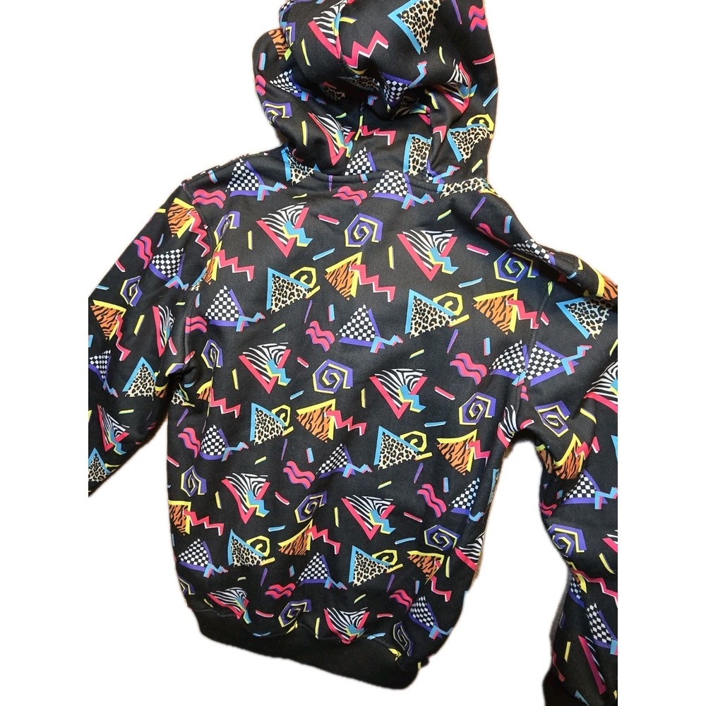 π₯ Unisex Blackβ 90s Style Hip Hop Hoodie Crown Logo Graphic Pocketed Sweatshirt - Picture 4 of 5